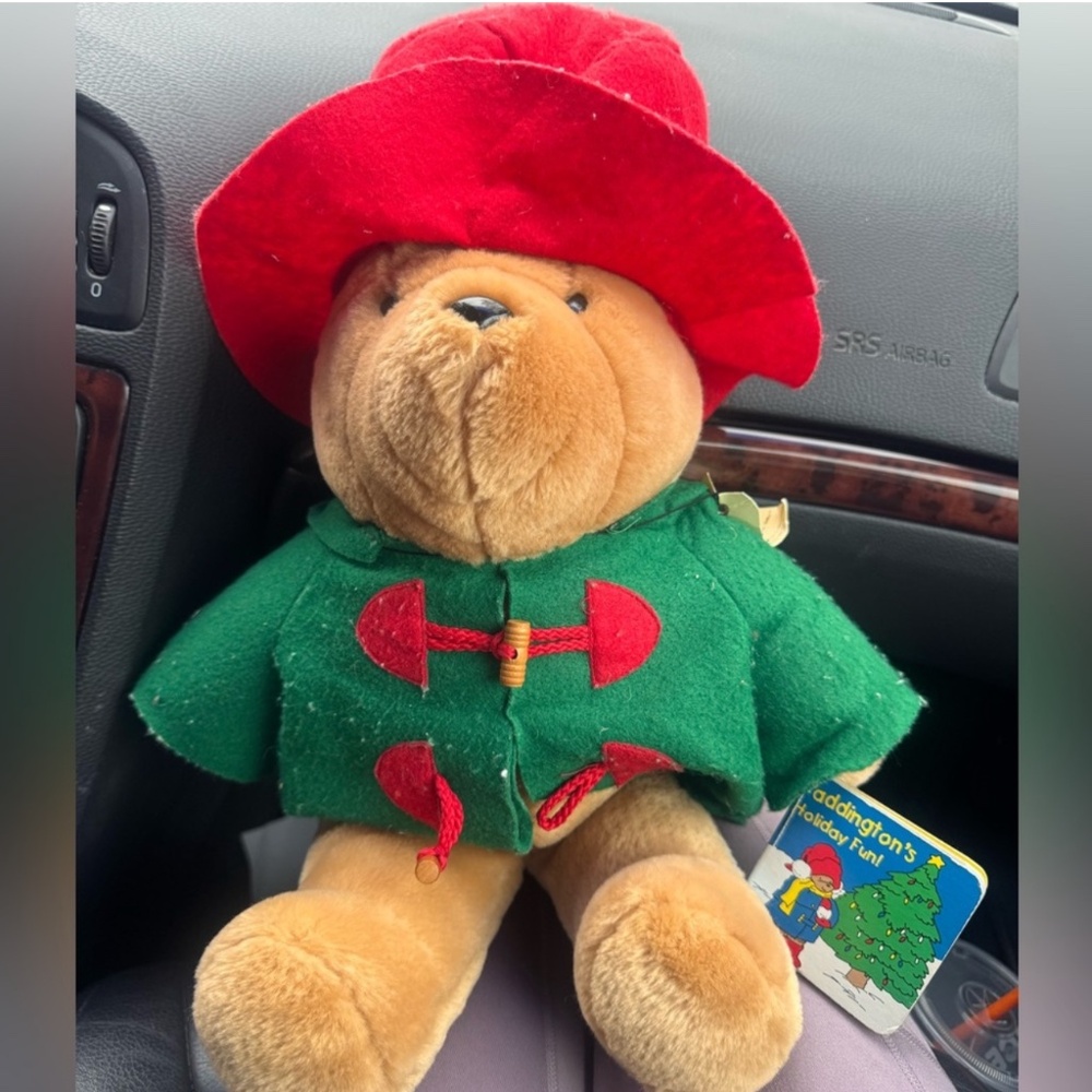Vintage paddington bear with attached book